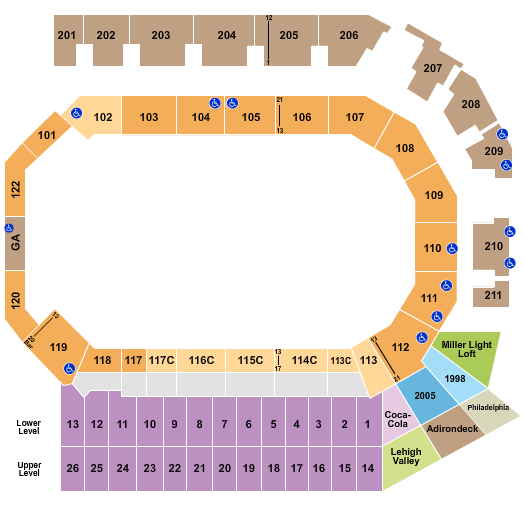 PPL Center Monster Jam Seating Chart